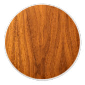Classy Nautical Teak Wood Texture Print Keramische Knop (Voorkant)