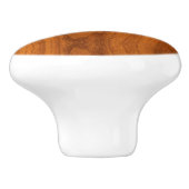 Classy Nautical Teak Wood Texture Print Keramische Knop (Zijkant)