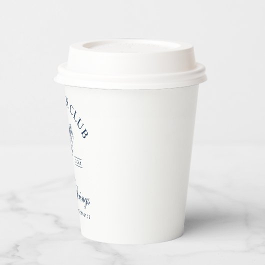 Classy Navy Bachelorette Party Papieren Bekers (Links)