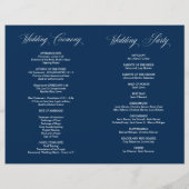 Classy Navy Blue, Programme de mariage pliable (Dos)