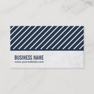 Classy Navy Blue Striped Journalist Visitekaartje