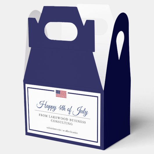 Classy Navy Patriotic Thmed | Vierbox Bedankdoosjes (Geopend)
