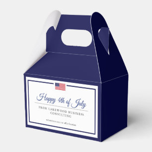 Classy Navy Patriotic Thmed Vierbox Bedankdoosjes