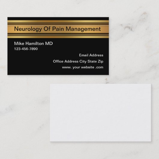 Classy Neurology of Pain Management Visitekaartje (Voorkant / Achterkant)