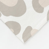 Classy Neutral Cheetah Print & Initiaal Letter Fleece Deken (Hoek)