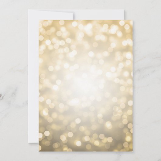 Classy New Years Eve Party Gold Bokeh Bow Kaart (Achterkant)