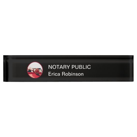 Classy notaris openbare acryl bureau naamborden (Voorkant)