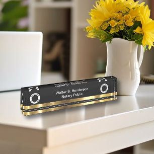 Classy notaris publiek naambordje