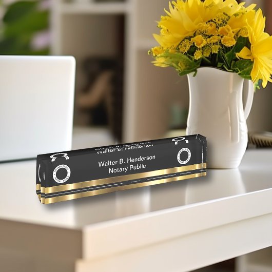 Classy notaris publiek naambordje