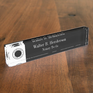 Classy Notary Public Staff Desk Plaque Naambordje