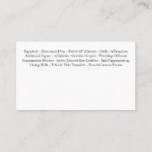 Classy Notional Public Editable Visitekaartjes (Achterkant)