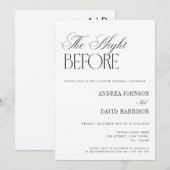 Classy Old Money The Night Before Rehearsal Dinner Kaart (Voorkant / Achterkant)