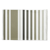 Classy Ombre Stripes met naam in Olijfgroen Kussensloop (Achterkant)