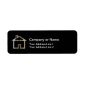 Classy onroerend goed huis symbool etiket (Voorkant)