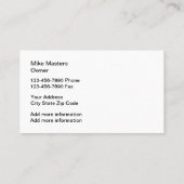 Classy-ontwerp voor de Nautical Supply Service Visitekaartje (Achterkant)