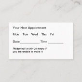 Classy Ophthalmologist Appointment Visitekaartjes (Achterkant)