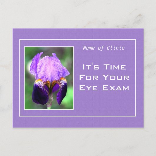 Classy Optometry Eye Exam Appointinder Briefkaart (Voorkant)