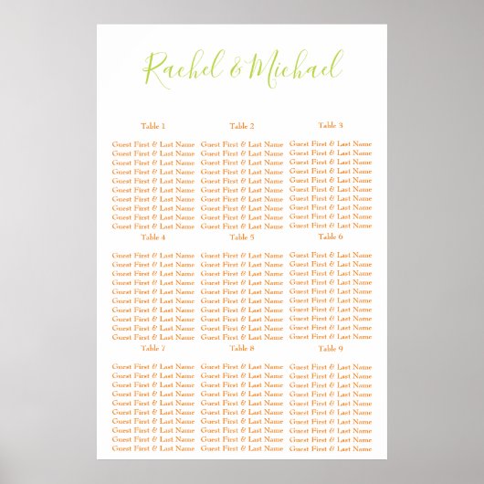 Classy Oranje en Green Poster (Voorkant)