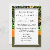 Classy Oranje Hunting Camo Wedding Invitations Kaart (Achterkant)