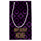 Classy Paars, Black en Gold Klein Cadeauzakje (Achterkant)