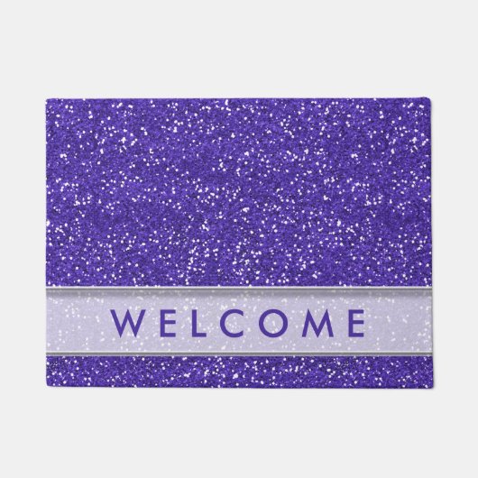 Classy Paars Glitter Blik Deurmat (Voorkant)