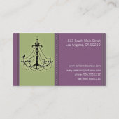 Classy Paars/Limoen Chandelier Trendy Visitekaartj Visitekaartje (Achterkant)