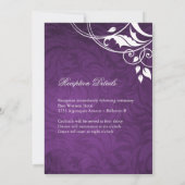 Classy Paars Wedding Invitation Kaart (Achterkant)