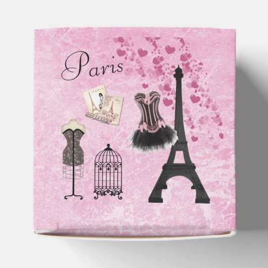Classy Paris Mode Eiffeltoren Bedankdoosjes (Bovenkant)