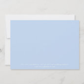 Classy Pastel Blue Elegant Save the Date Card (Achterkant)