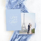 Classy Pastel Blue Elegant Save the Date Card