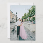 Classy Pastel Pink Elegant Save the Date Card (Dos)