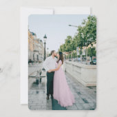 Classy Pastel Pink Elegant Save the Date Card (Achterkant)