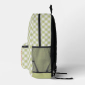 Classy Pastel Spring Green Gingham Controleer patr Bedrukte Rugzak (Rechts)