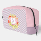 Classy Pastel Violet Roze Gingham Controleer patro Toilettasje (Rechterhoek)
