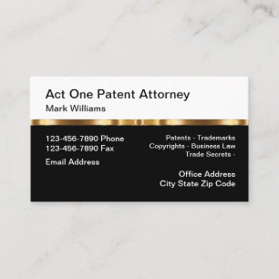 Classy Patent Attorney Business Law Visitekaartje