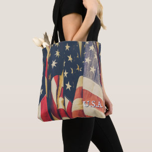 Classy Patriotic Multi American Flag Draagtas