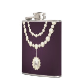 Classy Pearl Ketting monogram heupkolf Heupfles (Links)