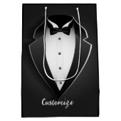 Classy Personalized Tuxedo Medium Cadeauzakje (Achterkant)