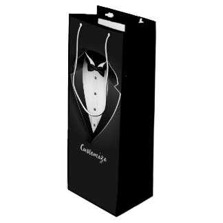 Classy Personalized Tuxedo Wijn Cadeautas
