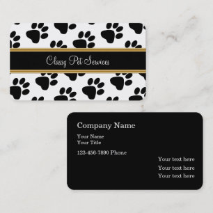 Classy Pet Service Paw Print Visitekaartje
