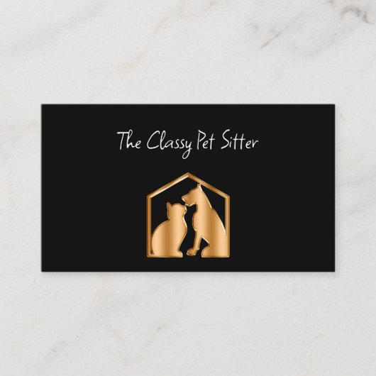 Classy Pet Sitter Hond en Kat Visitekaartjes (Voorkant)