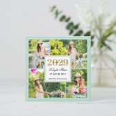 Classy Photo Collage Graduation Invitation (Debout devant)