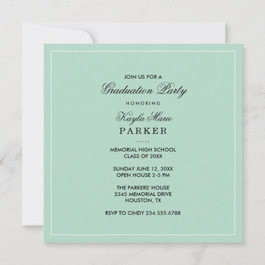 Classy Photo Collage Graduation Invitation (Dos)