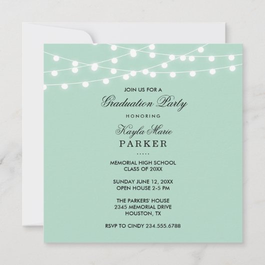 Classy Photo Collage Graduation Invitation (Dos)