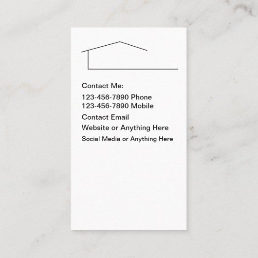 Classy Photo Immobilier Classy Carte de visite (Dos)