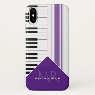 Classy Piano Keys   Koninklijk paars iPhone X Hoesje