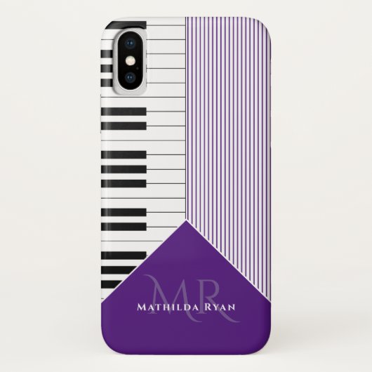 Classy Piano Keys | Koninklijk paars Case-Mate iPhone Case (Achterkant)