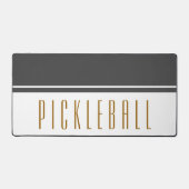 Classy Pickleball Tekst Donkergrijs wit kleurenblo Bureaumat (Voorkant)