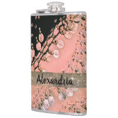 Classy Pink Coral and Black Gypsy Scarf Heupfles (Links)