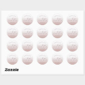 Classy Pink Gradient Bridal Shower Ronde Sticker (Vel)